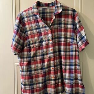 Marks & Spencer Multicolor Plaid Button Down Shirt